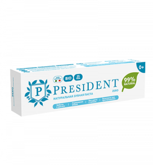 зубная паста детская PRESIDENT 0+ Zero (25 RDA) 32 г